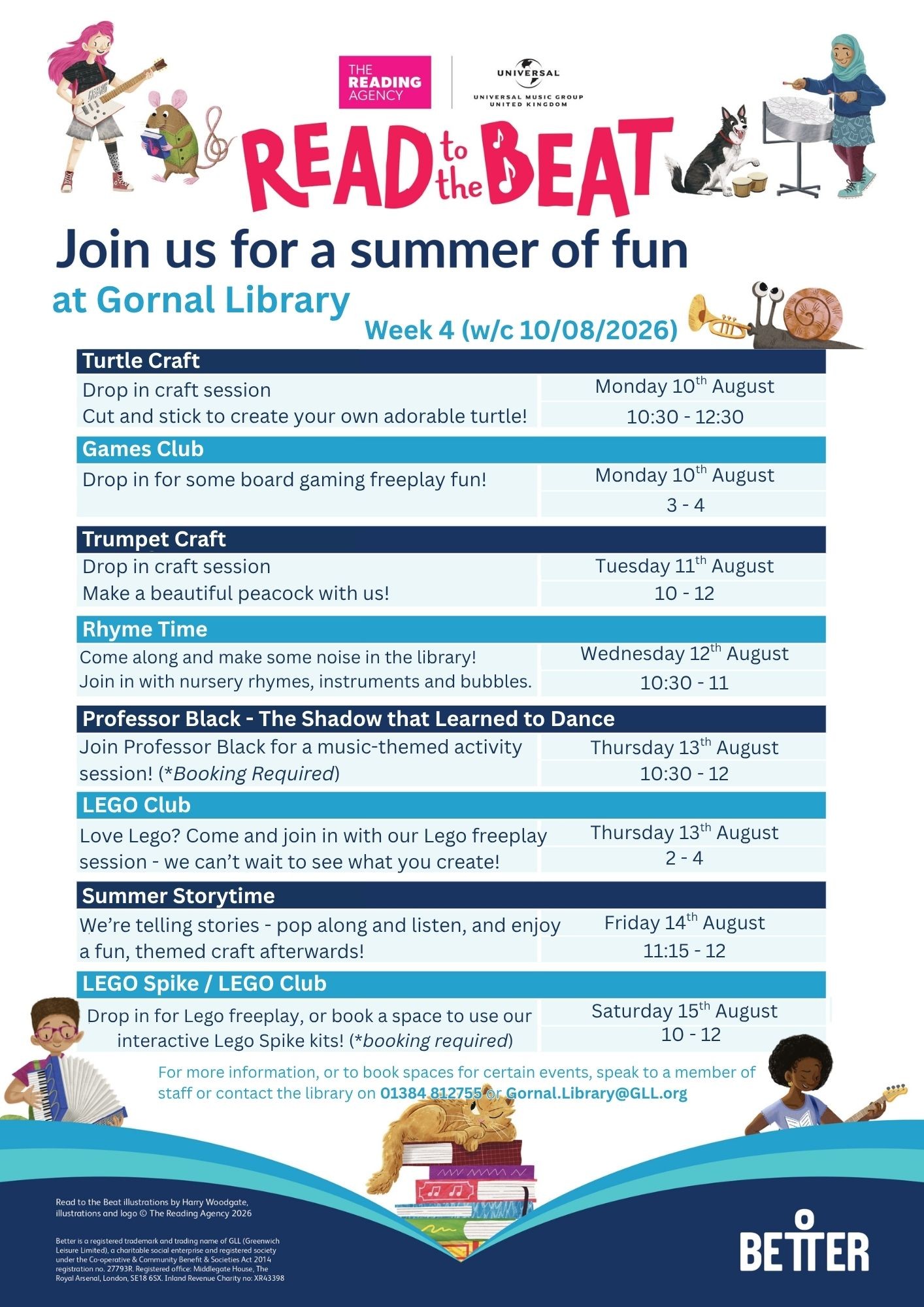 Gornal Library - Summer Reading Challenge 10-15 August 2026